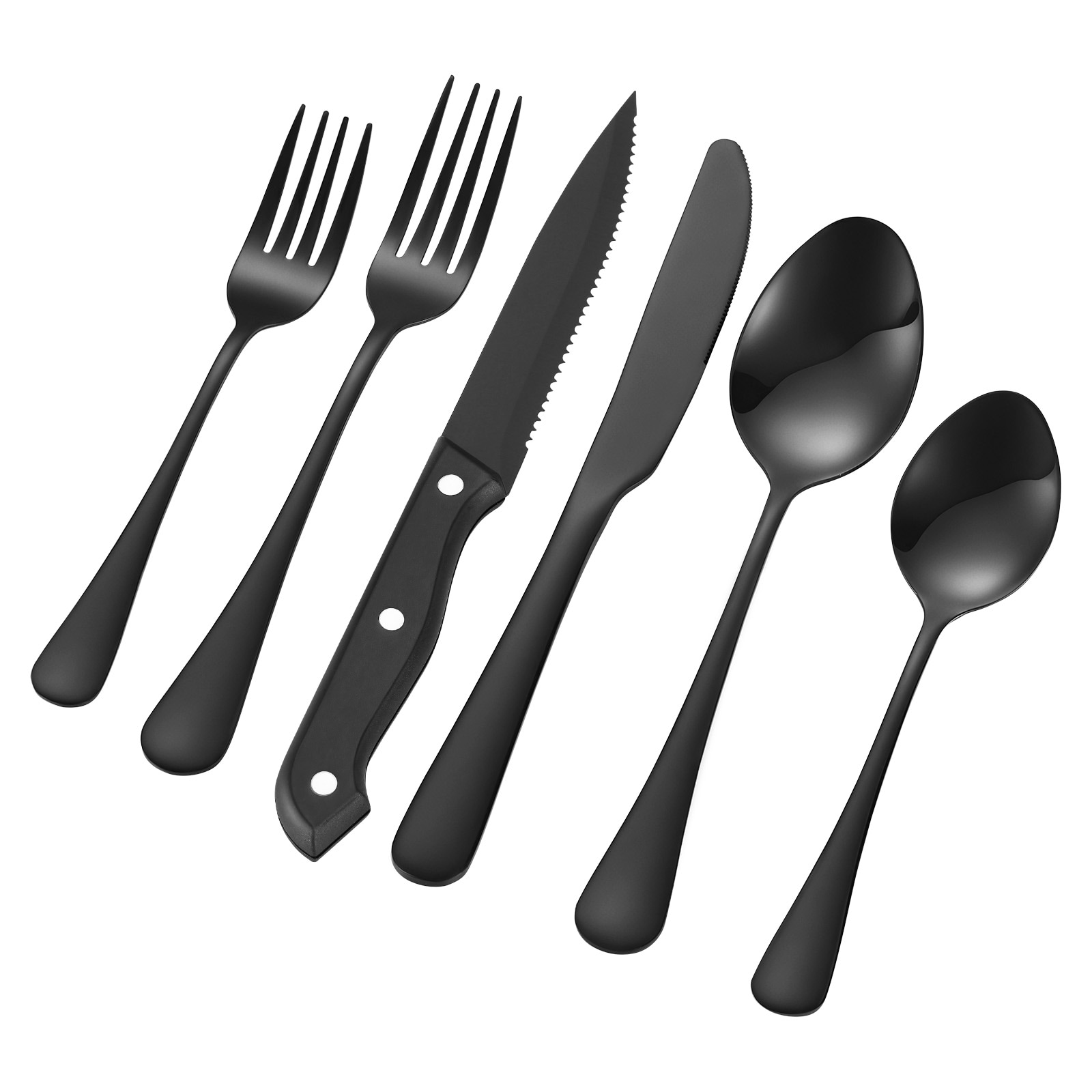 48-Piece Silverware Set Stainless Steel Cutlery Flatware Utensil Kitchen For 8_voghion.com